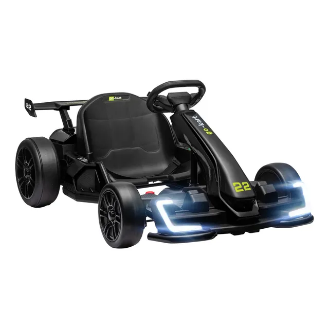 Level Kids Go Kart Turbox Montable Electrico 12km/h 24v Color Negro