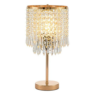 Lámpara De Mesa Cristal Dorado Popity Home Lámpara De Mesa Cristal Dorado Popity Home