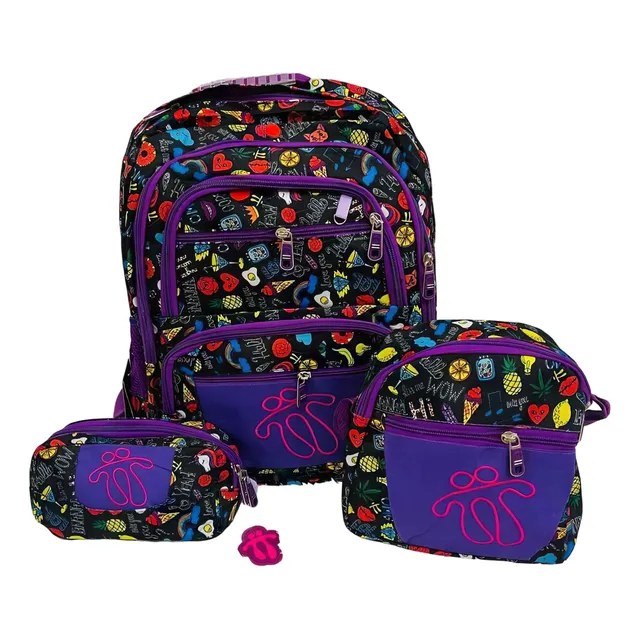 Mochila Escolar Totto 3 Accesorios