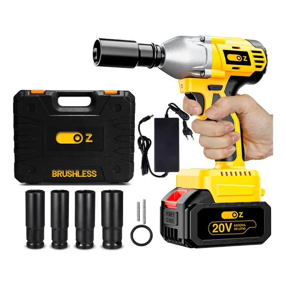 Chave De Impacto A Bateria 1/2 Polegada Motor Brushless 20v Ch3500 127/220V Oz