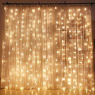 Luces Estilo Cortina Color Blanco Calido 300leds 8 Modos Luz Luces Estilo Cortina Color Blanco Calido 300leds 8 Modos Luz