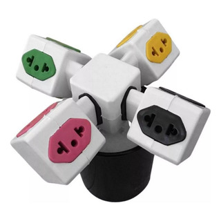 Adaptador Cubo 10/20a 2p 4 Portas Universal Genérica Adaptador Cubo 10/20a 2p 4 Portas Universal Genérica