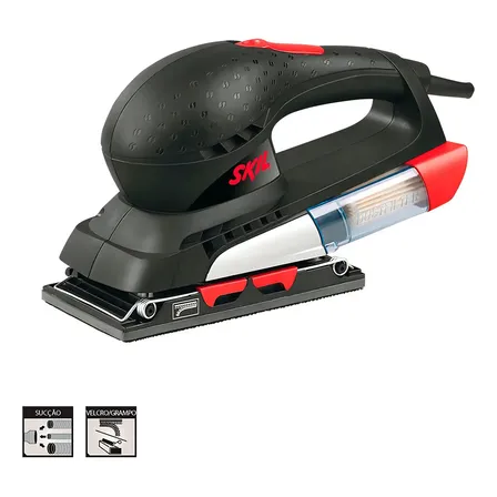 Lixadeira profissional orbital Skil Madera 7351 preta e vermelha 200W