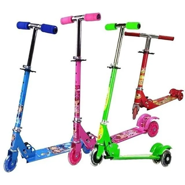 Monopatin Scooter Silicon Para Niños 3 Ruedas C/luz (pack 2)