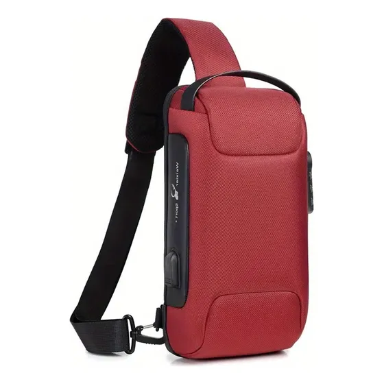 Bolso Cruzado Con Diseño Antirobo Para Hombre