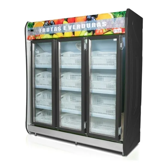 Expositor 3 Portas Refrigerado P/ Frutas E Verduras  - Polar