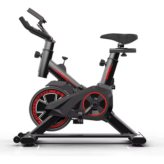 Bicicleta Ergométrica Fitness Para Cardio E Musculação Com Base Cor Preto E Vermelho Epsilon Eps-988
