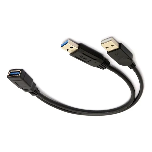 Cable Usb Y 3.0 - Cable Usb Doble Compatible Con Wii U Y Pc