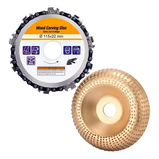 Kit Discos Corte E Desbaste Madeira Esculpir Esmerilhadeira