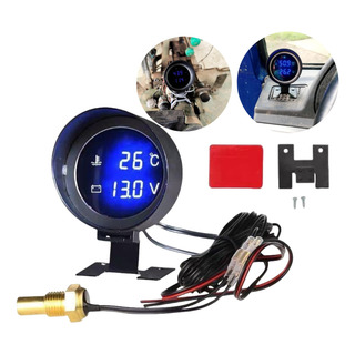 Marcador De Temperatura Automotivo Universal+voltímetro Marcador De Temperatura Automotivo Universal+voltímetro