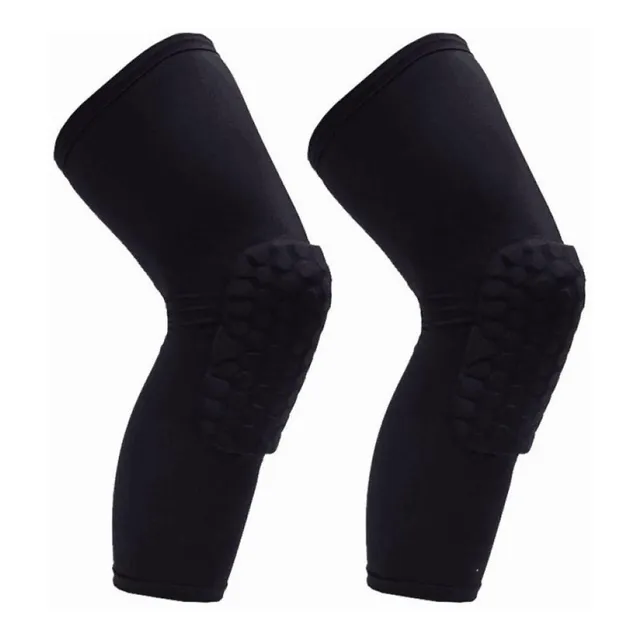 Par Rodilleras Basketball Panel De Abeja Ajustables Negro