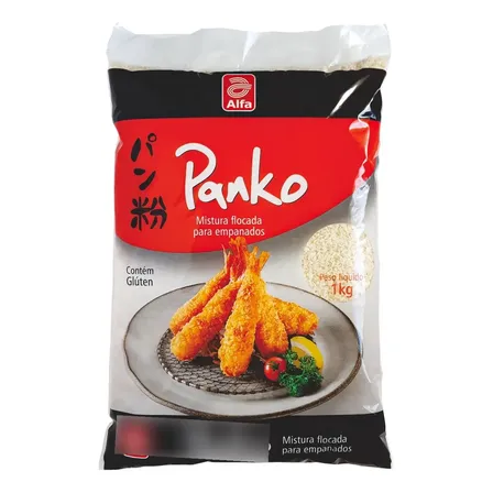 Farinha Panko Flocada Mistura Para Empanar Alfa 1kg