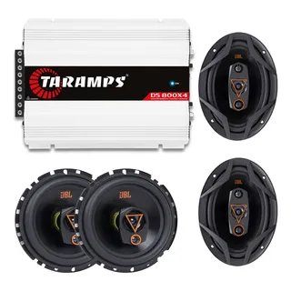 Kit 2 Alto Falantes Jbl 6pol E 6x9 + Modulo Taramps Ds800x4 Cor Preto Kit 2 Alto Falantes Jbl 6pol E 6x9 + Modulo Taramps Ds800x4 Cor Preto