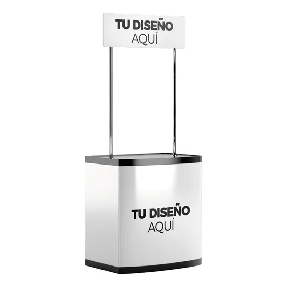 Demo Stand Modulo Portatil Con Publicidad Impresa De Pvc