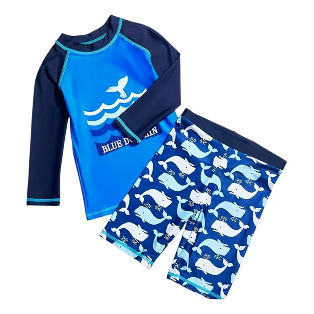 Traje De Baño Para Niños Manga Larga Importado
