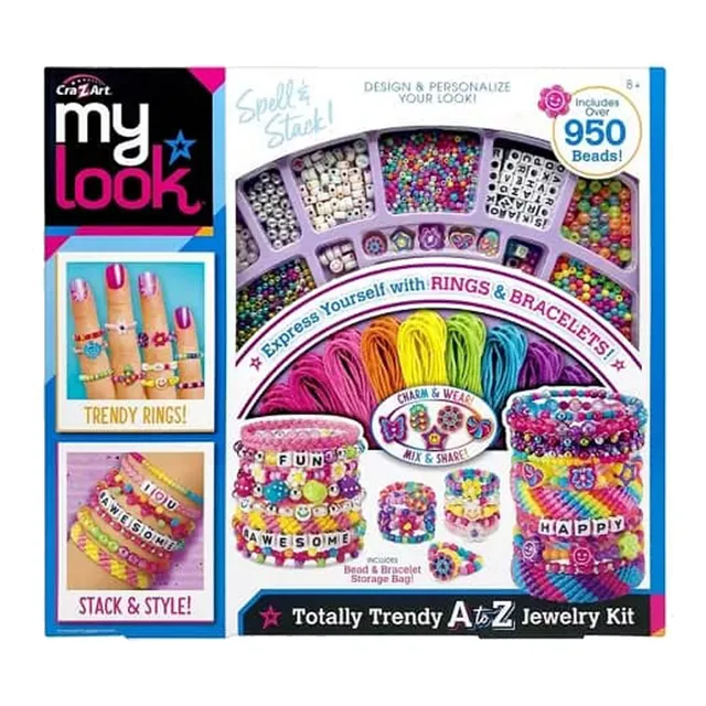Crazart Kit Bisuteria Diy Anillos Y Brazaletes + 950 Piezas