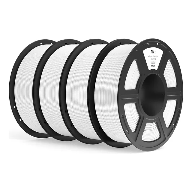 Filamento Para Impresora 3d Elegoo Pla+ De 1,75 Mm, Blanco,