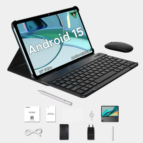 Doogee T36 Android 15 Tablet 12 Pulgadas Con Teclado