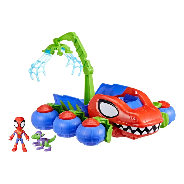 Spidey And His Amazing Friends Set De Dino Grúa Arácnida
