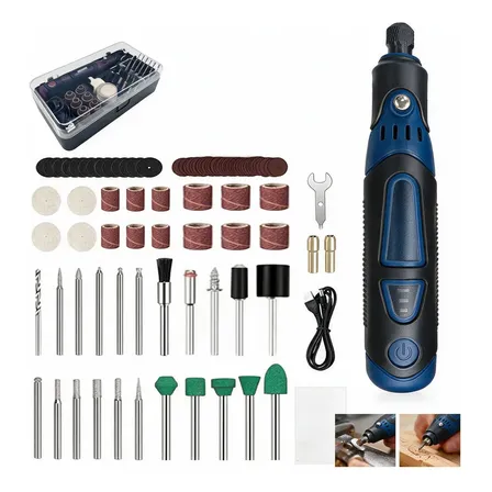 Mini Retifica Profissional Micro Sem Fio Portatil Kit 82 Em1 127/220v 60hz 900 W