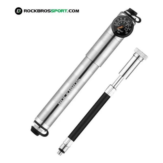 Inflador Rockbros Portátil En Metal 160 Psi Con Manómetro