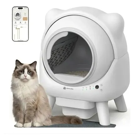 Caixa Areia Gato Amicura Curax1 Autolimpante Extra Grande Branco Caixa Areia Gato Inteligente Autolimpante