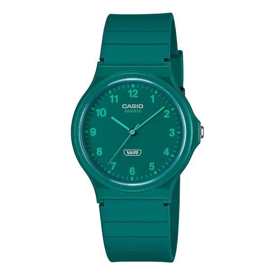Reloj Unisex Casio Mq-24b-3bdf Core Mens Correa Verde Bisel Verde Fondo Verde