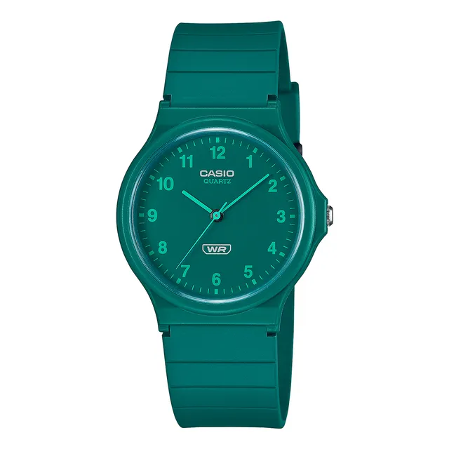 Reloj Unisex Casio Mq-24b-3bdf Core Mens Correa Verde Bisel Verde Fondo Verde