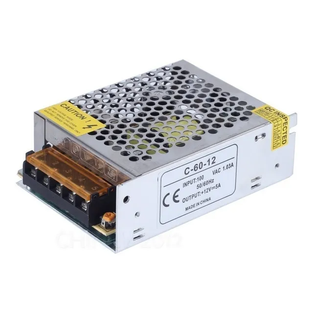 Fuente Switching Driver 12v 5a 60w Caja Metálica Apta Leds