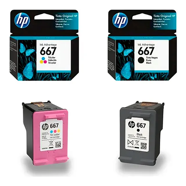 Pack Cartuchos Originales Hp 667 2375 2775 2776 2375