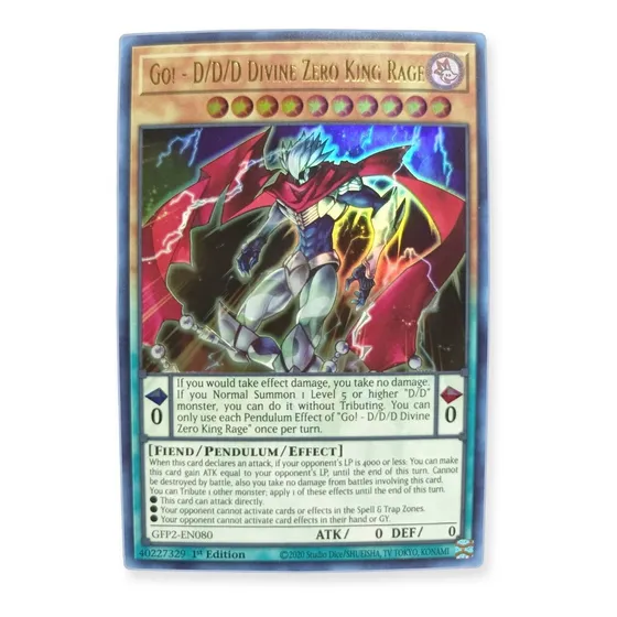 Yugi-oh! Go! D/d/d Divine Zero King Rage Gfp2-en080 Ultra