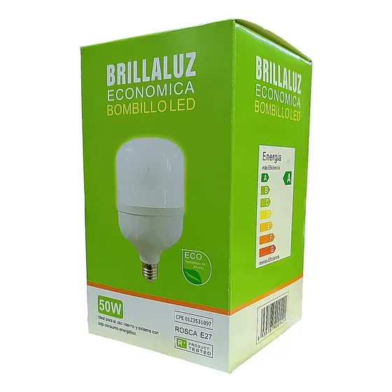Bombillo Led 50w Domo 110v Rosca E27 Luz Fria