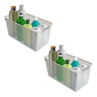 Set 2 De Plastico Organizador Multiusos 39.5x20.5x19.5cm Set 2 De Plastico Organizador Multiusos 39.5x20.5x19.5cm