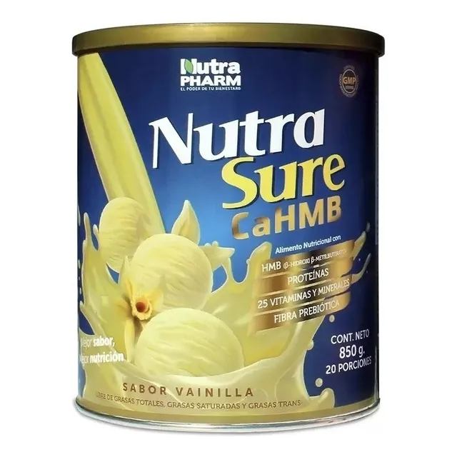 Suplemento Nutra Sure Cahmb Vainilla 850g.