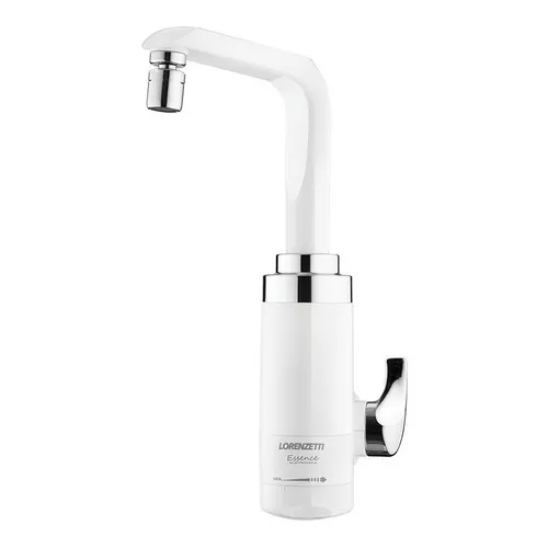 Canilla Electrónica Lorenzetti Essence Cromada 5500w Grifo Color Blanco