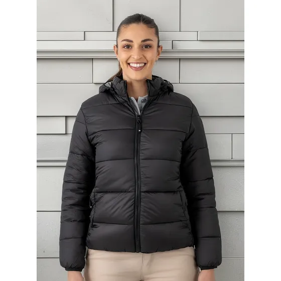 Campera Inflada Dama Capucha Omniheat Varios Colores Pf