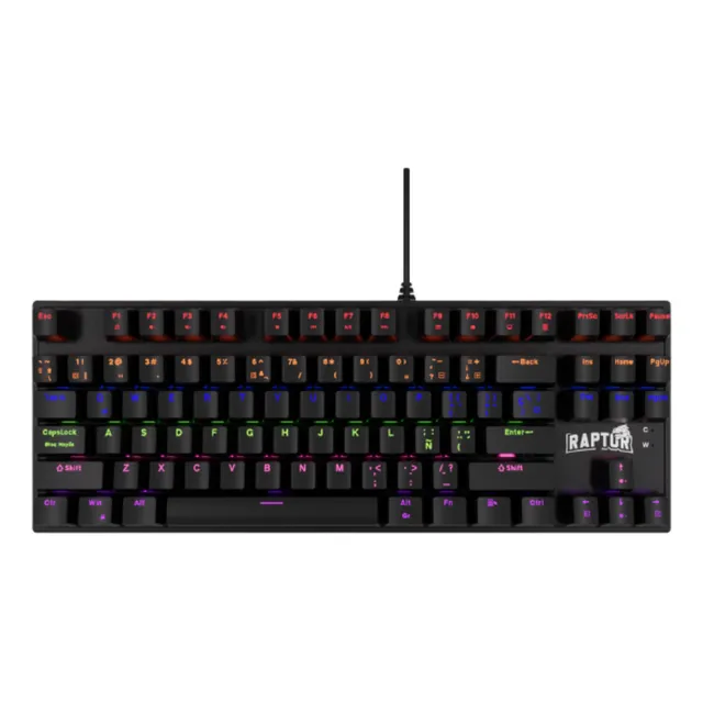 Teclado Raptor Fireclaw M87 Mecánico Rgb Switch Rojo