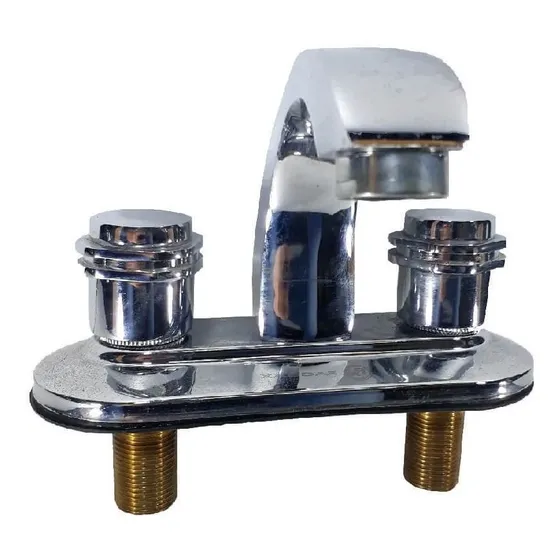 Llave Lavamanos Doble Monaco De Plata Faguax L16p