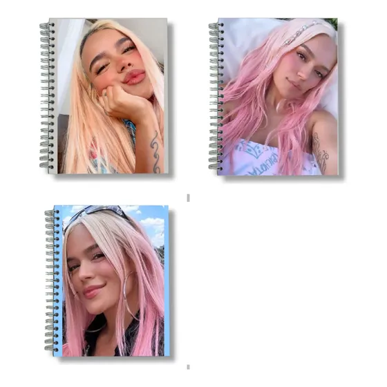 Cuadernos 7 Materias Personalizados Karol G