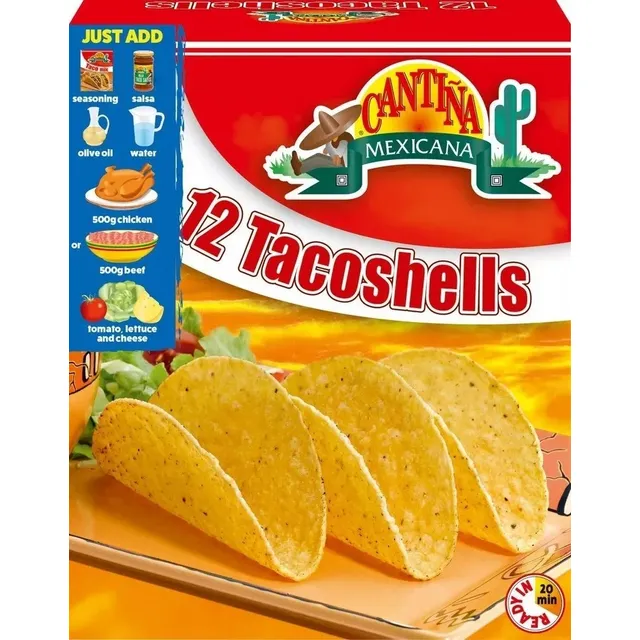 Kit 12 Unidades De De Taco Shells 150g - Cantina Mexicana 