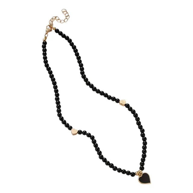 Collar Con Colgante De Corazón De Perlas