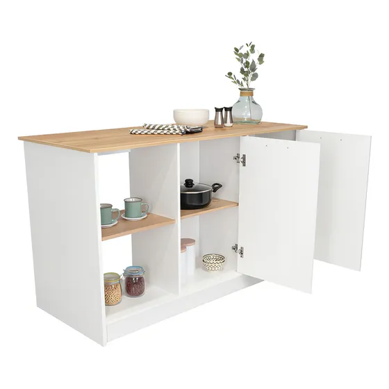 Isla De Cocina Jupiter Rta Blanco + Duna
