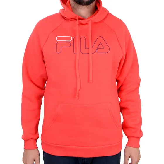Buzo Canguro De Hombre Fila Letter Outline Winter - Rojo Chi