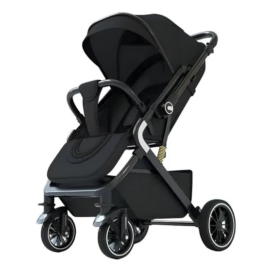 Coche De Paseo Reversible Premium Lubabycas Negro