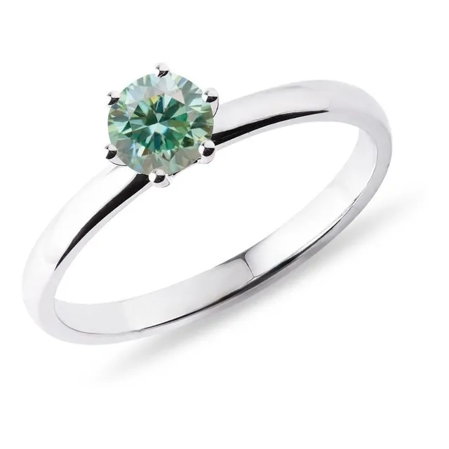 Anillo Mujer Oro 18k Blanco Con Estuche Certificado Esmerald