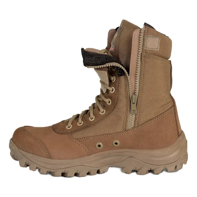Coturno Bota Airstep 8628-35 Com Ziper Coyote Projeto Cobra