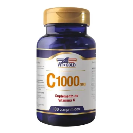 Vitamina C 1000mg Vitgold 100 Comprimidos Imunidade