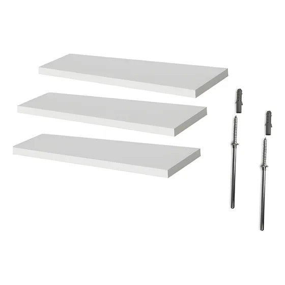 Kit 3 Prateleiras Mdf 60x20 Suporte Invisível - Decoração