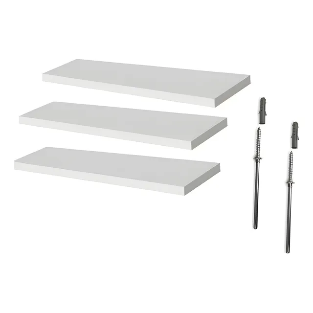Kit 3 Prateleiras Mdf 60x20 Suporte Invisível - Decoração