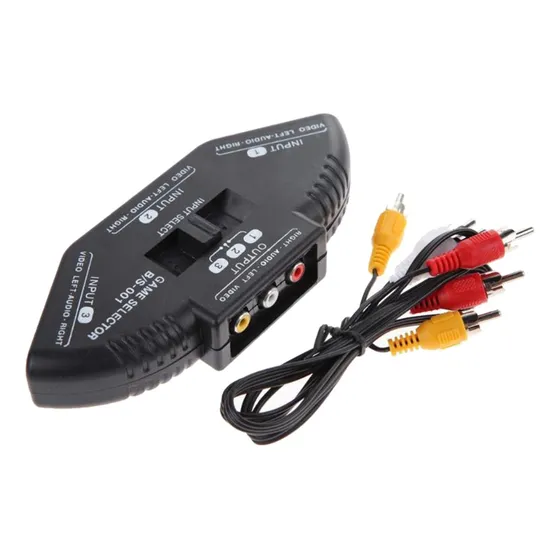 Selector Switch Audio Video 3 Entradas 1 Salida Rca